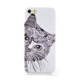Phone Case with Cartoon Animals For Iphone 5 / 5S / SE