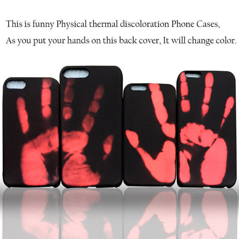 Case Funny Thermal Sensor Cover For iphone 7 7 Plus 6 6s Plus Funda Fashion Physical thermal discoloration Shell
