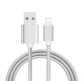 For iPhone 7 6 5 Robotsky 8 Pin Metal Braided Wire Sync Data Charger USB Cable for iPhone 7 6 6s Plus 5 5s iPad 4 mini 2 3 Air 2