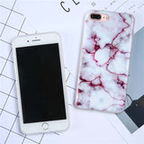 Marble Phone Cases for iphone 7 7 Plus Case Fashion Rock Stone Pattern IMD Soft TPU GEL Rubber Silicon Texture Cover Funda Coque