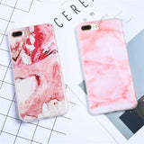 Marble Phone Cases for iphone 7 7 Plus Case Fashion Rock Stone Pattern IMD Soft TPU GEL Rubber Silicon Texture Cover Funda Coque