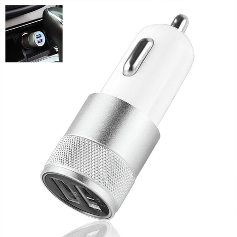 Robotsky Car Phone Charger 2 Port Dual USB Car Charger Adapter Charging 5V 1A for iPhone 5 6 Samsung Galaxy Xiaomi Car-charger