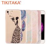 Ultra Thin Soft TPU Silicon Case For iphone 7 6 6S Plus SE 5 5S Cover Cute Dandelion feather Butterfly Flower Pattern Funda Capa