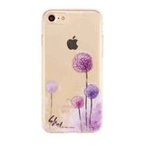 Ultra Thin Soft TPU Silicon Case For iphone 7 6 6S Plus SE 5 5S Cover Cute Dandelion feather Butterfly Flower Pattern Funda Capa