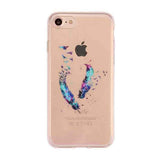 Ultra Thin Soft TPU Silicon Case For iphone 7 6 6S Plus SE 5 5S Cover Cute Dandelion feather Butterfly Flower Pattern Funda Capa