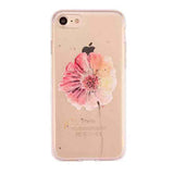 Ultra Thin Soft TPU Silicon Case For iphone 7 6 6S Plus SE 5 5S Cover Cute Dandelion feather Butterfly Flower Pattern Funda Capa