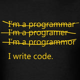 T Shirt Men Fashion  Programmer I Write Code Men's Cartoon tee shirt
