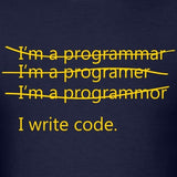 T Shirt Men Fashion  Programmer I Write Code Men's Cartoon tee shirt