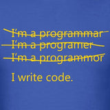 T Shirt Men Fashion  Programmer I Write Code Men's Cartoon tee shirt