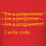 T Shirt Men Fashion  Programmer I Write Code Men's Cartoon tee shirt